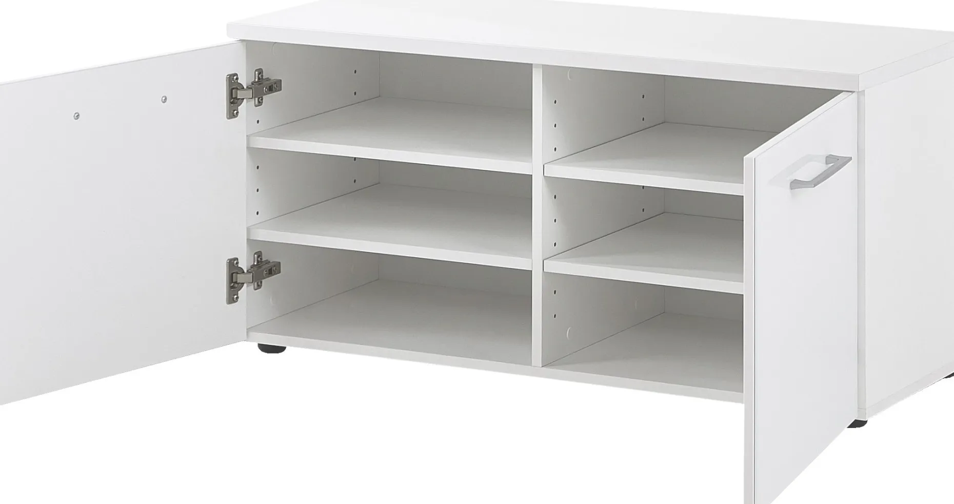 Schuhschrank Scifo 97cm mit 2 Türen - weiß