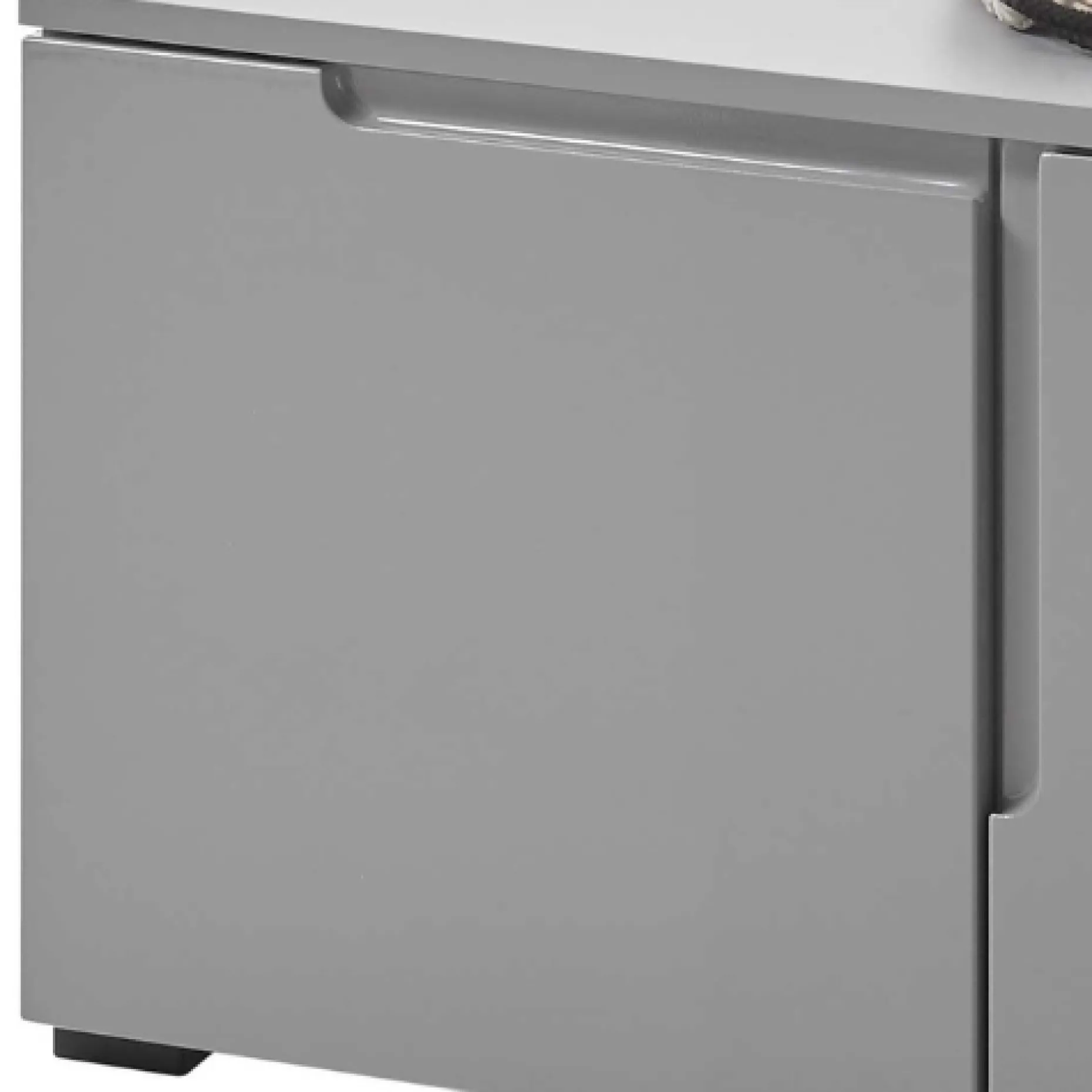 Schuhschrank Seta mit Stauraum - Hochglanz grau