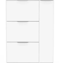 Schuhschrank Spectre - 91x26x123cm - 4 Türen - weiß