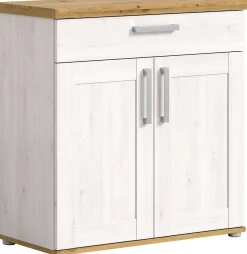 Schuhschrank Verona Xonox - Sibiu Lariks - 95x92x39 cm - Weiß/Natur