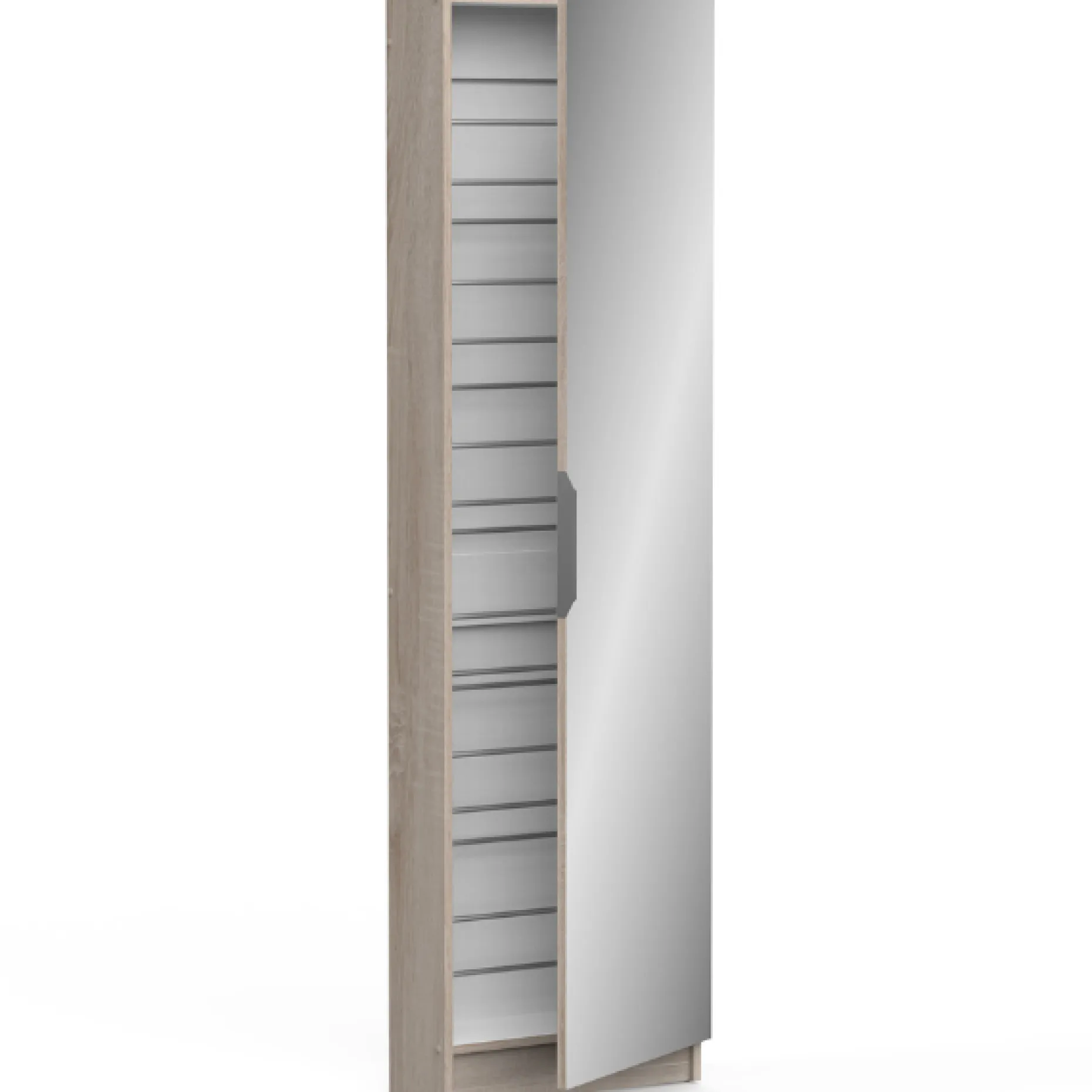 Schuhschrank Zayah-gebürstete Eiche