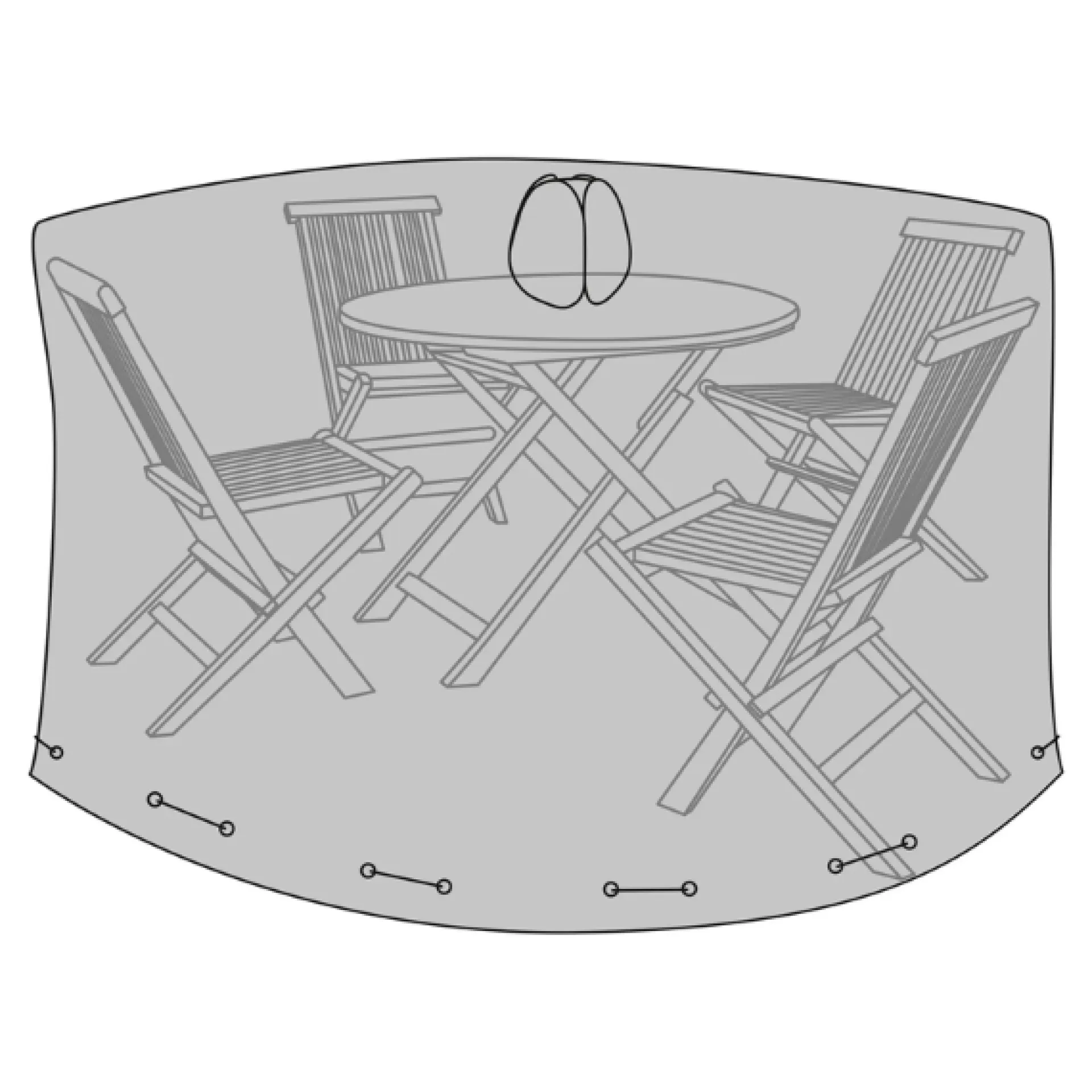 House Nordic er Luxusbezug für 180cm runden Tisch und 4 Stühle