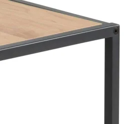 Emob Seaford Eiche Nischentische, schwarzer Stahlsockel, 50cm