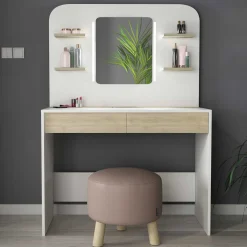 Kinder Trasman Secret Schminktisch - Eiche/Weiß