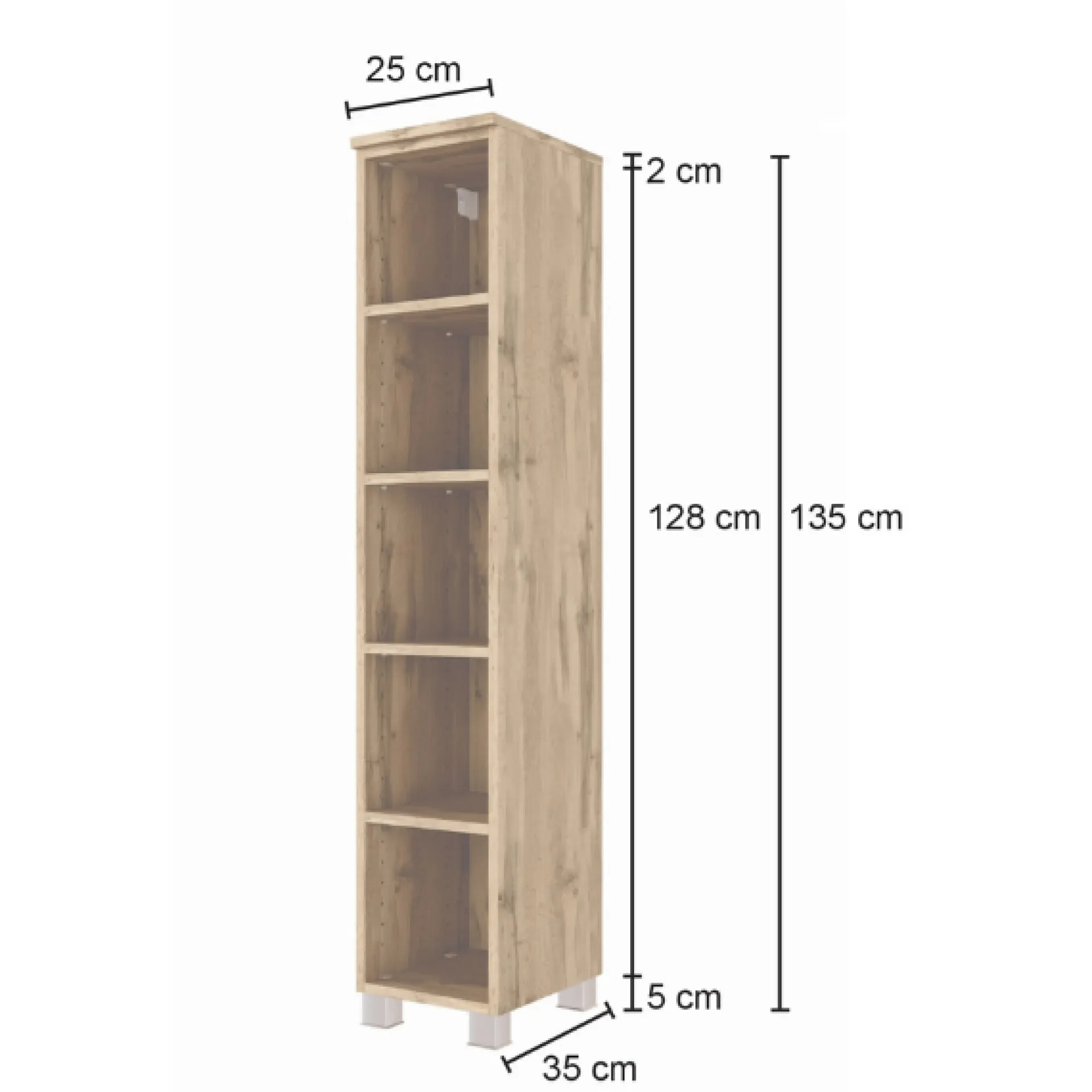 Held SefaBadezimmer : Spiegelschrank, Waschtischunterschrank, Regal - Eiche/Weiß