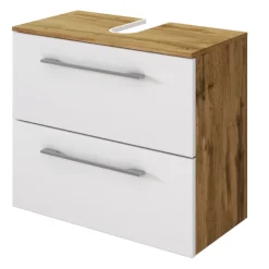 Held SefaBadezimmer : Spiegelschrank, Waschtischunterschrank, Regal - Eiche/Weiß