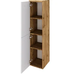 Held SefaBadezimmer : Spiegelschrank, Waschtischschrank, Säulenschrank, Regal - Eiche/Weiß