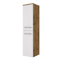 Held SefaBadezimmer : Spiegelschrank, Waschtischschrank, Säulenschrank, Regal - Eiche/Weiß