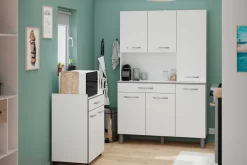 Seitenschrank mit Rollen Smoothy Weiß