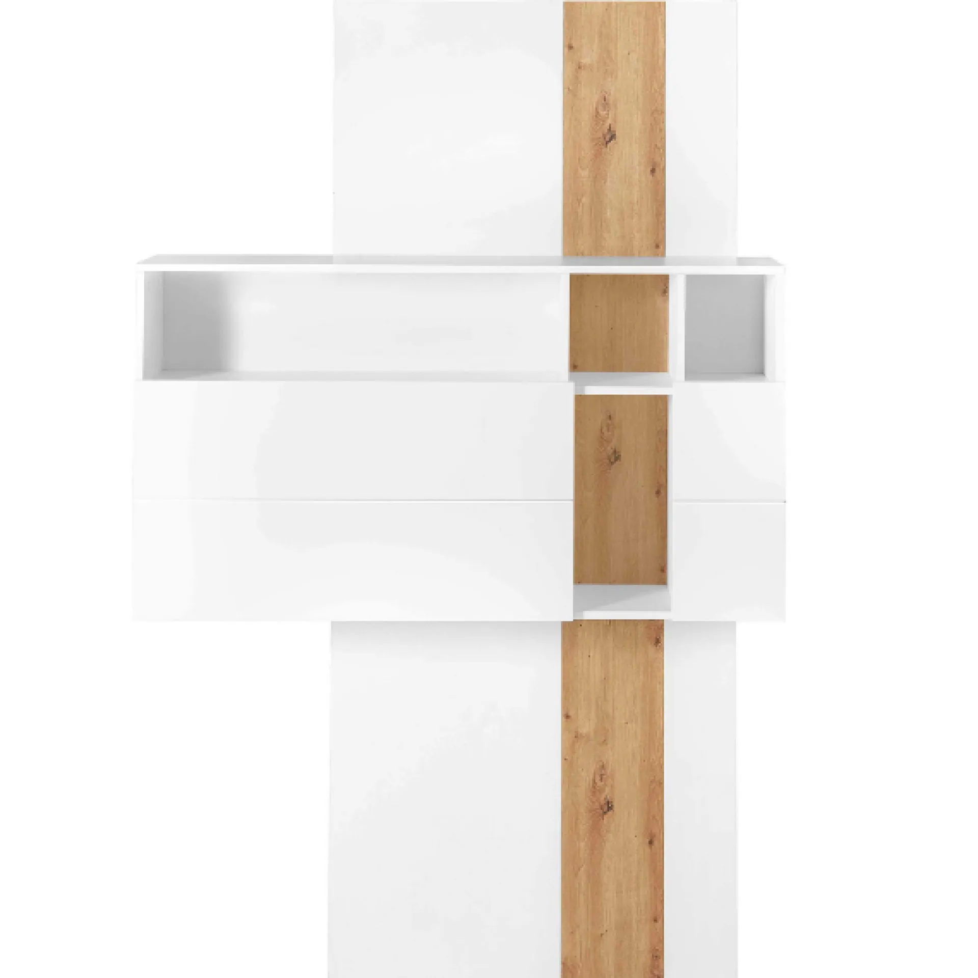 Emob Sekretär Inovo 120cm 1 Tür - weiß/Eiche