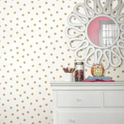 RoomMates Selbstklebende Tapete Gold Dot