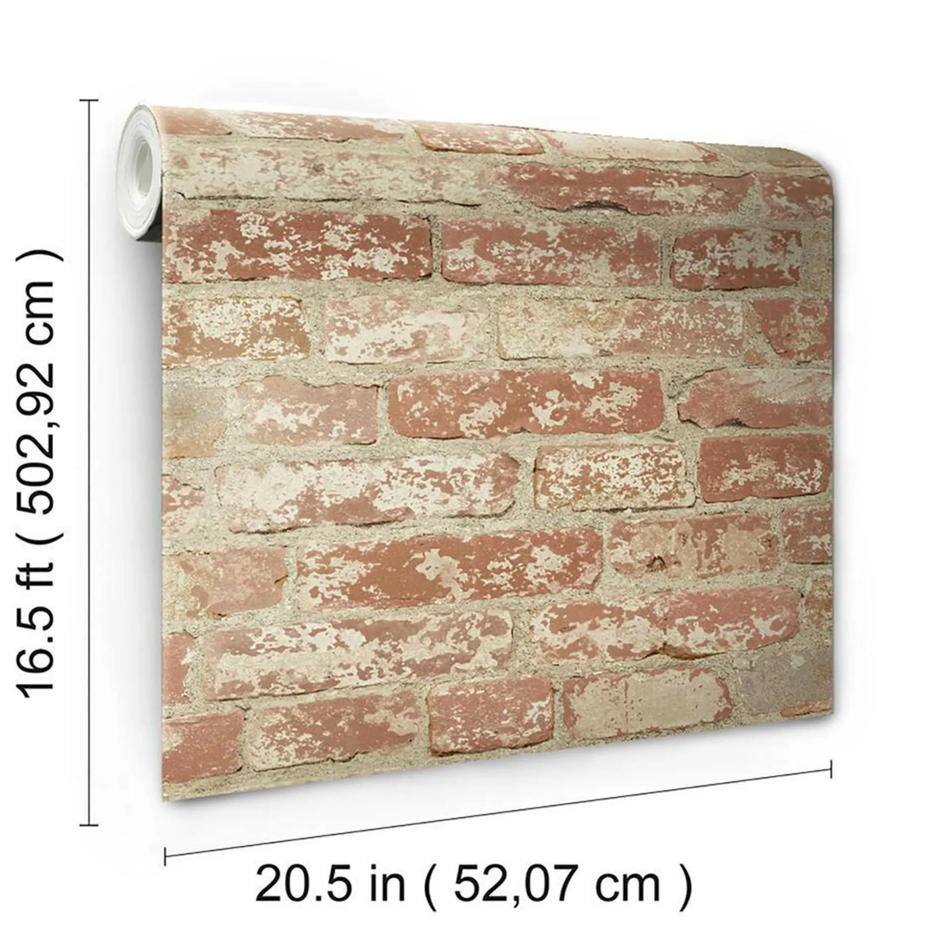RoomMates Selbstklebende Tapete Red Brick