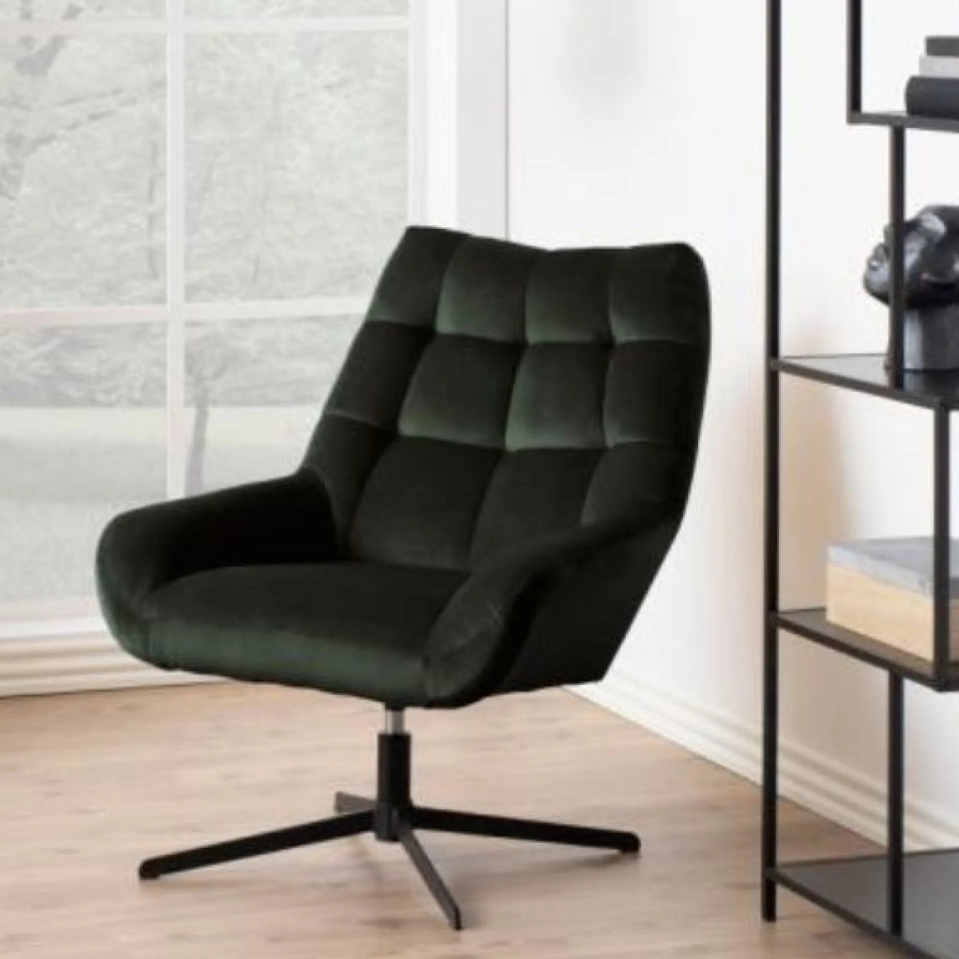 Emob Sessel Paris - 73x82x88 cm - drehbar - dunkeler Samt