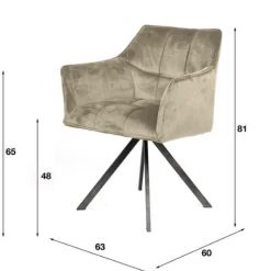 Emob Sessel Rasto velours - champagne