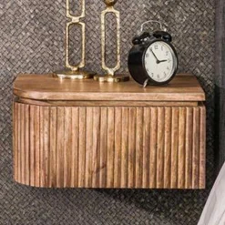 Set aus 2 Nachttischen Welle Mangoholz