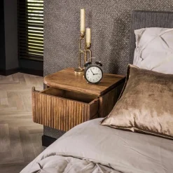 Set aus 2 Nachttischen Welle Mangoholz