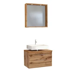 Held Set aus Waschtischunterschrank und Spiegel Dasa 60cm - Eiche wotan