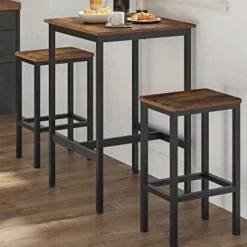 Vasagle Set aus zwei Barhockern Isolde - braun/schwarz