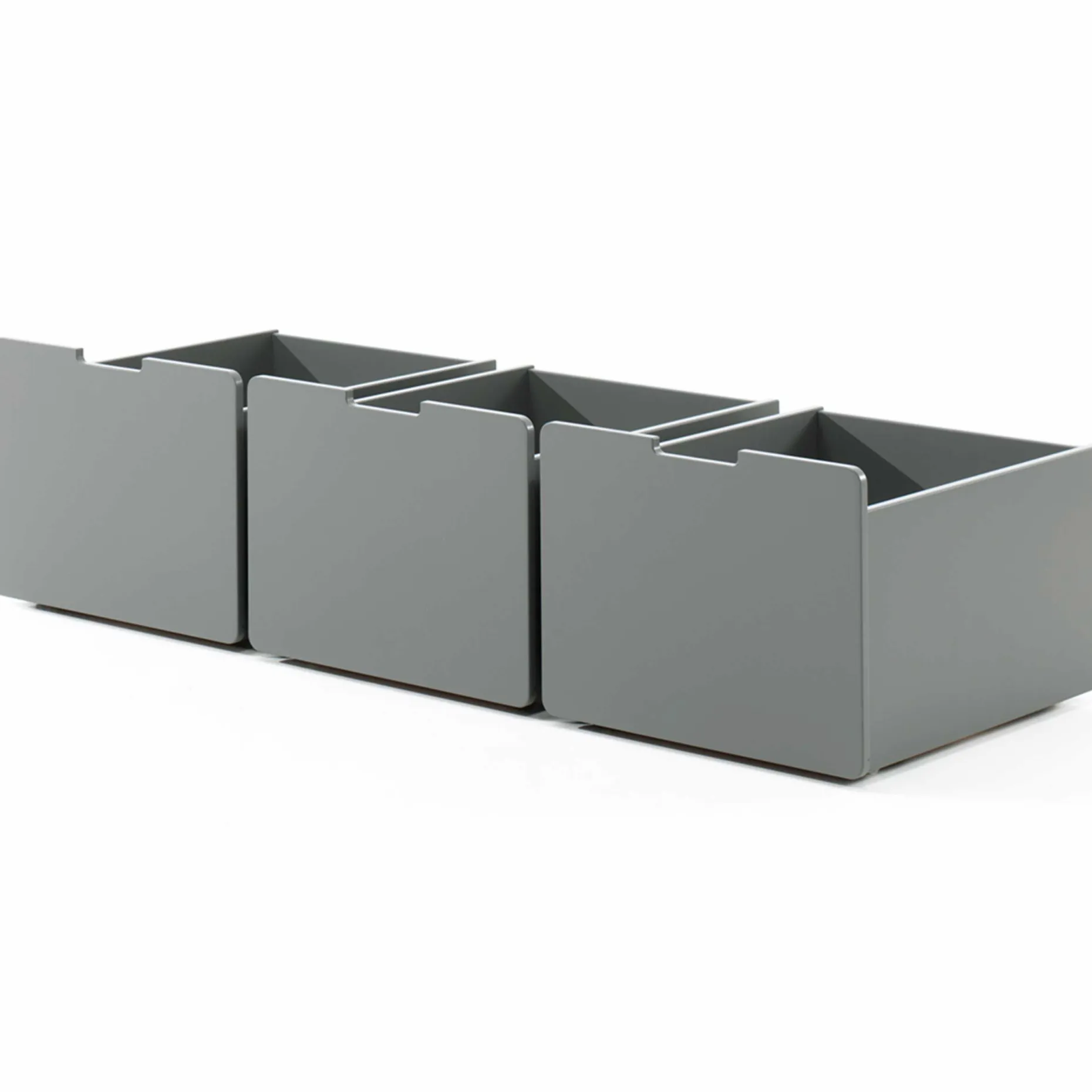 Set mit 3 Schubladen Pip - grau