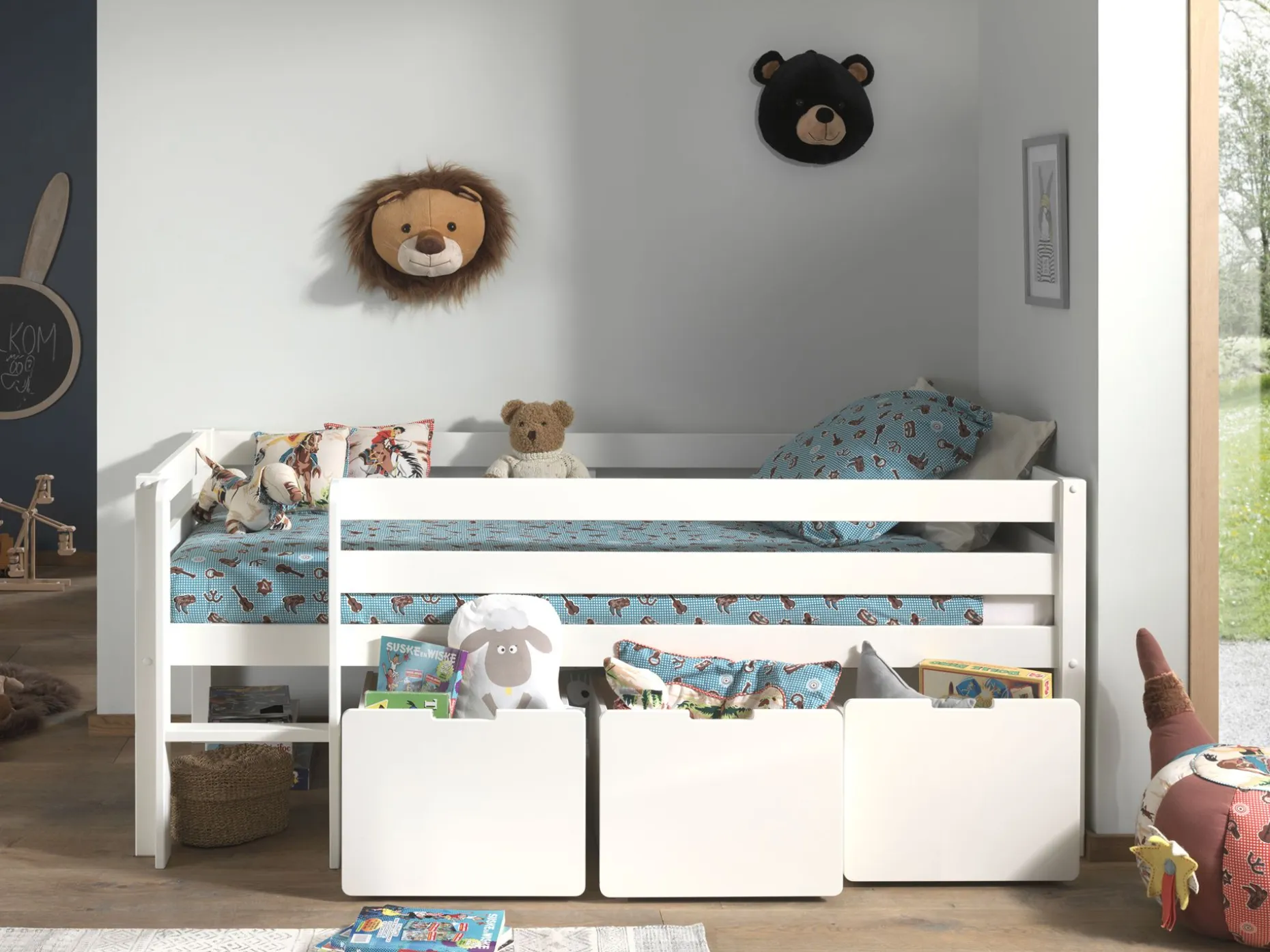 Set mit 3 Schubladen Pip - weiß