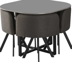 Rousseau Set Tisch und Stühle Eva | 100 x 100 x 75 cm |