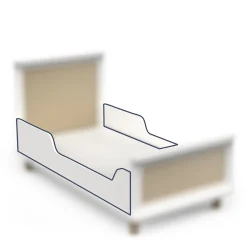 Sicherheitsbretter für Anzuchtbett Ochna | 144,4 x 74,4 x 47,4 cm | Weiß