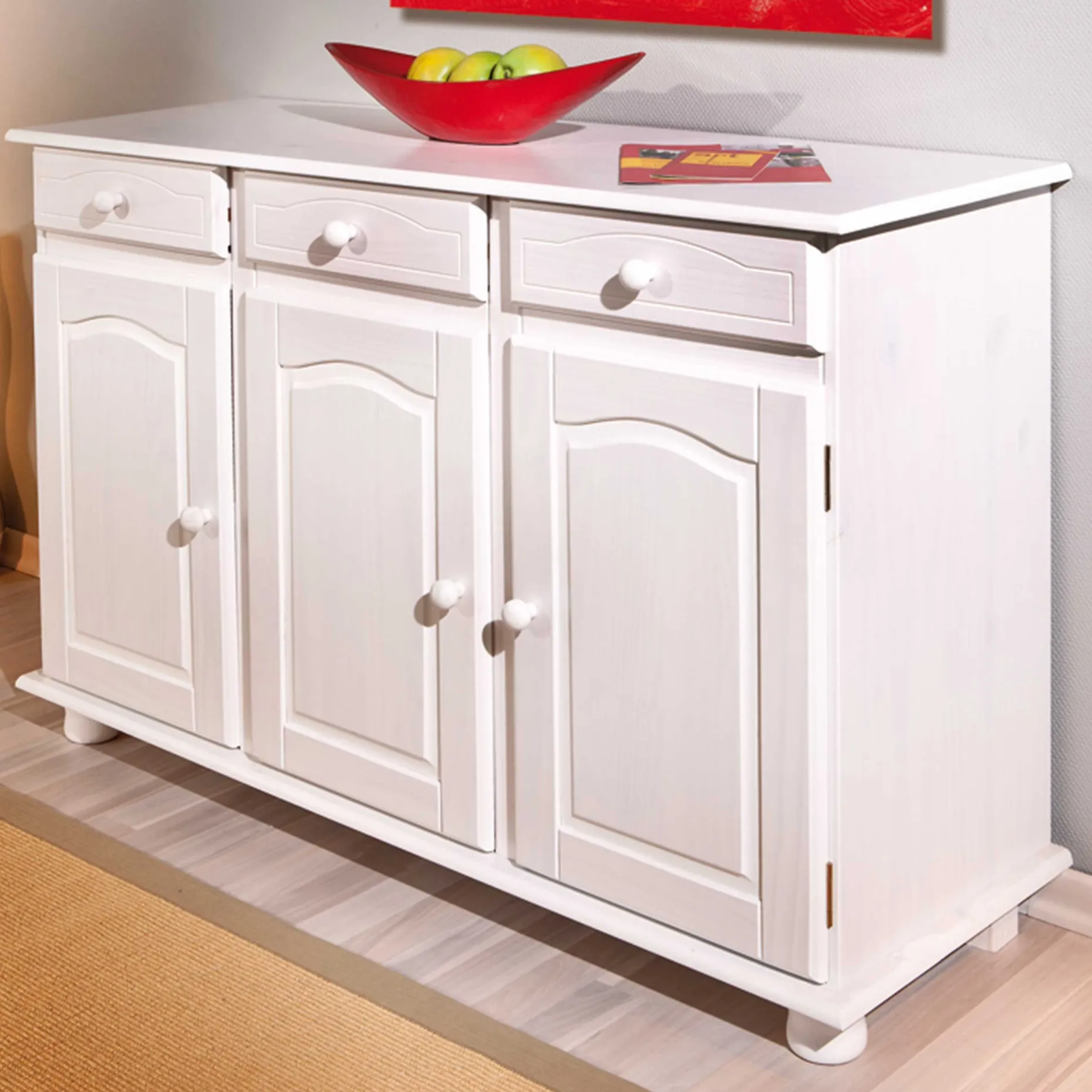 Sideboard Abaco (3 Türen) - weiß