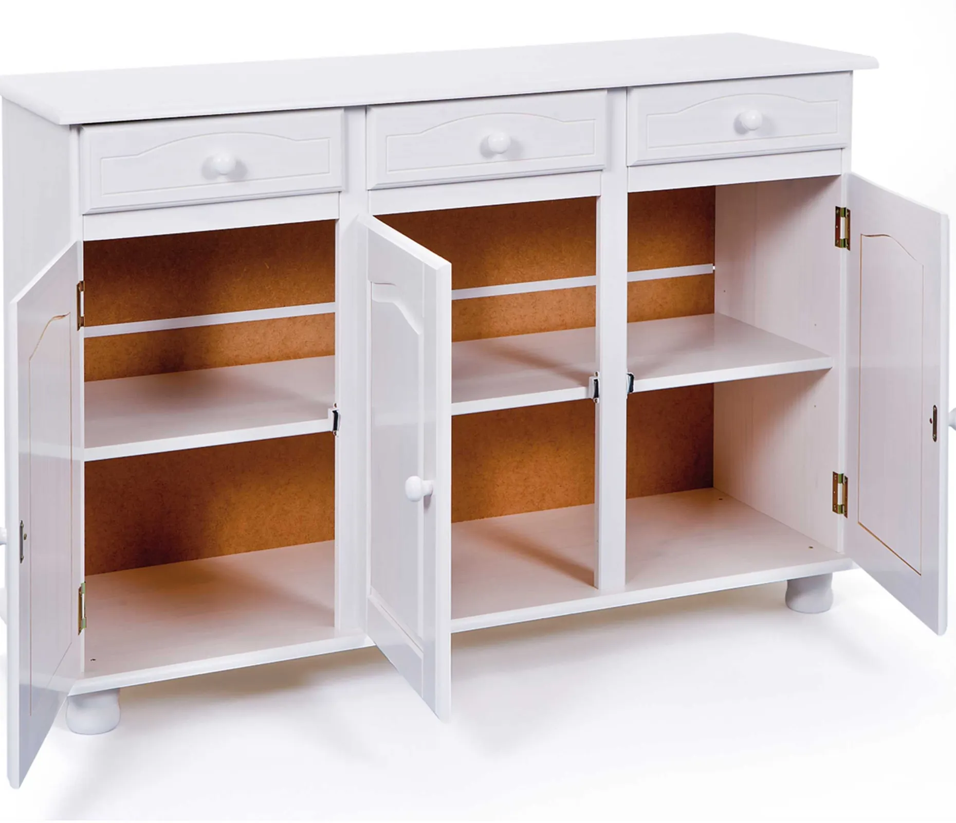 Sideboard Abaco (3 Türen) - weiß