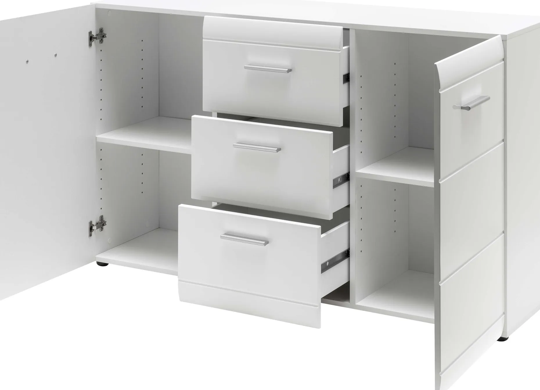 Sideboard Allan 144cm mit 2 Türen und 3 Schubladen - weiß