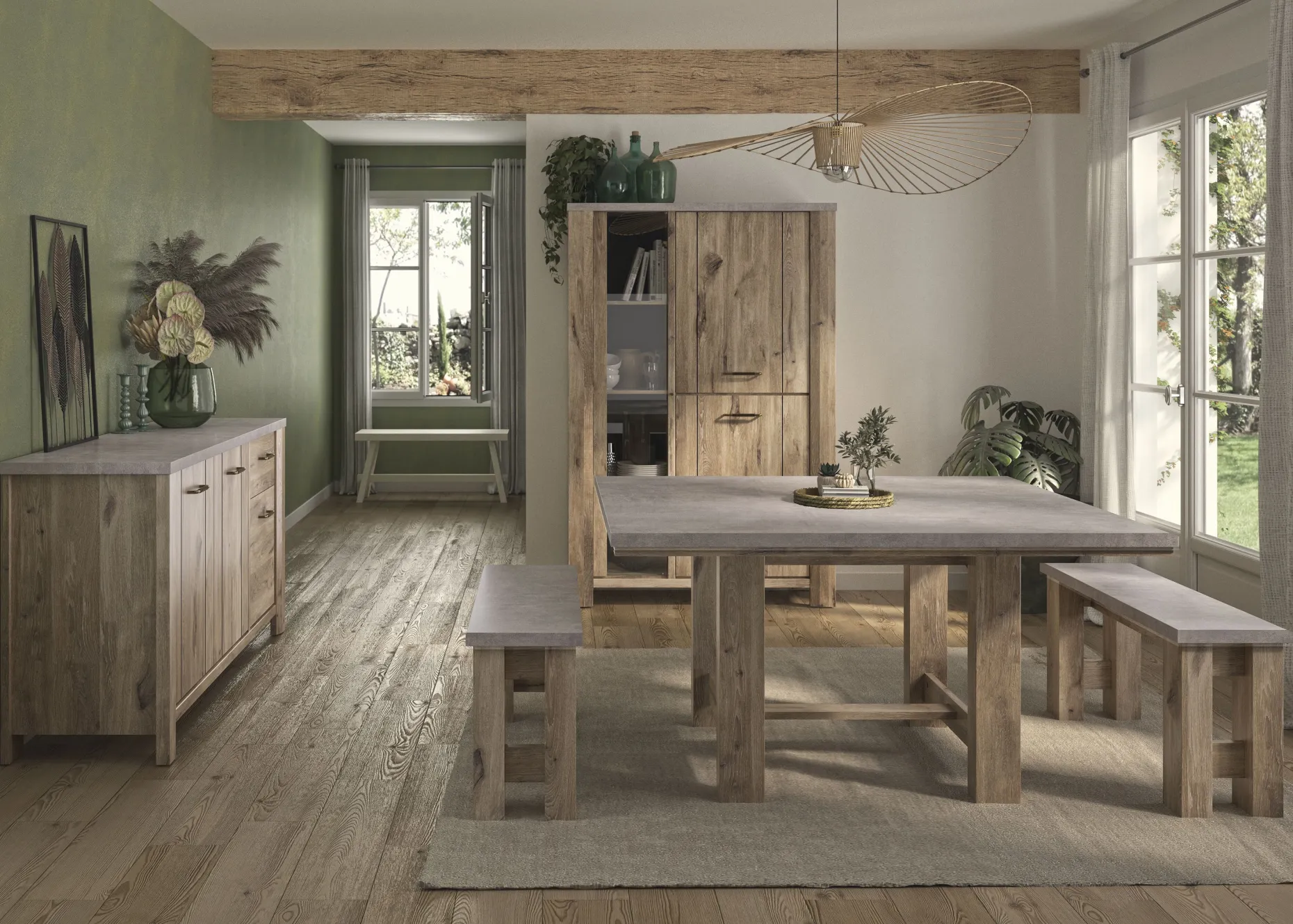 Sideboard Basalte | 190 x 50 x 88 cm | Viking Oak Design