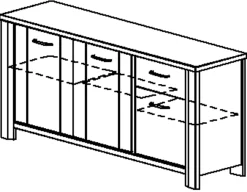 Sideboard Basalte | 190 x 50 x 88 cm | Viking Oak Design