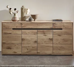 Sideboard Bellini 185cm 3 Schubladen und 3 Türen - Eiche/anthrazit
