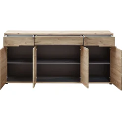 Sideboard Bellini 185cm 3 Schubladen und 3 Türen - Eiche/anthrazit