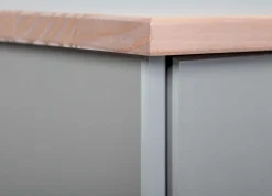 Sideboard Cerci 131cm mit 3 Türen und 3 Schubladen - grau