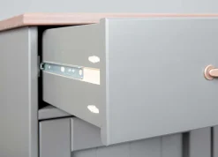 Sideboard Cerci 131cm mit 3 Türen und 3 Schubladen - grau