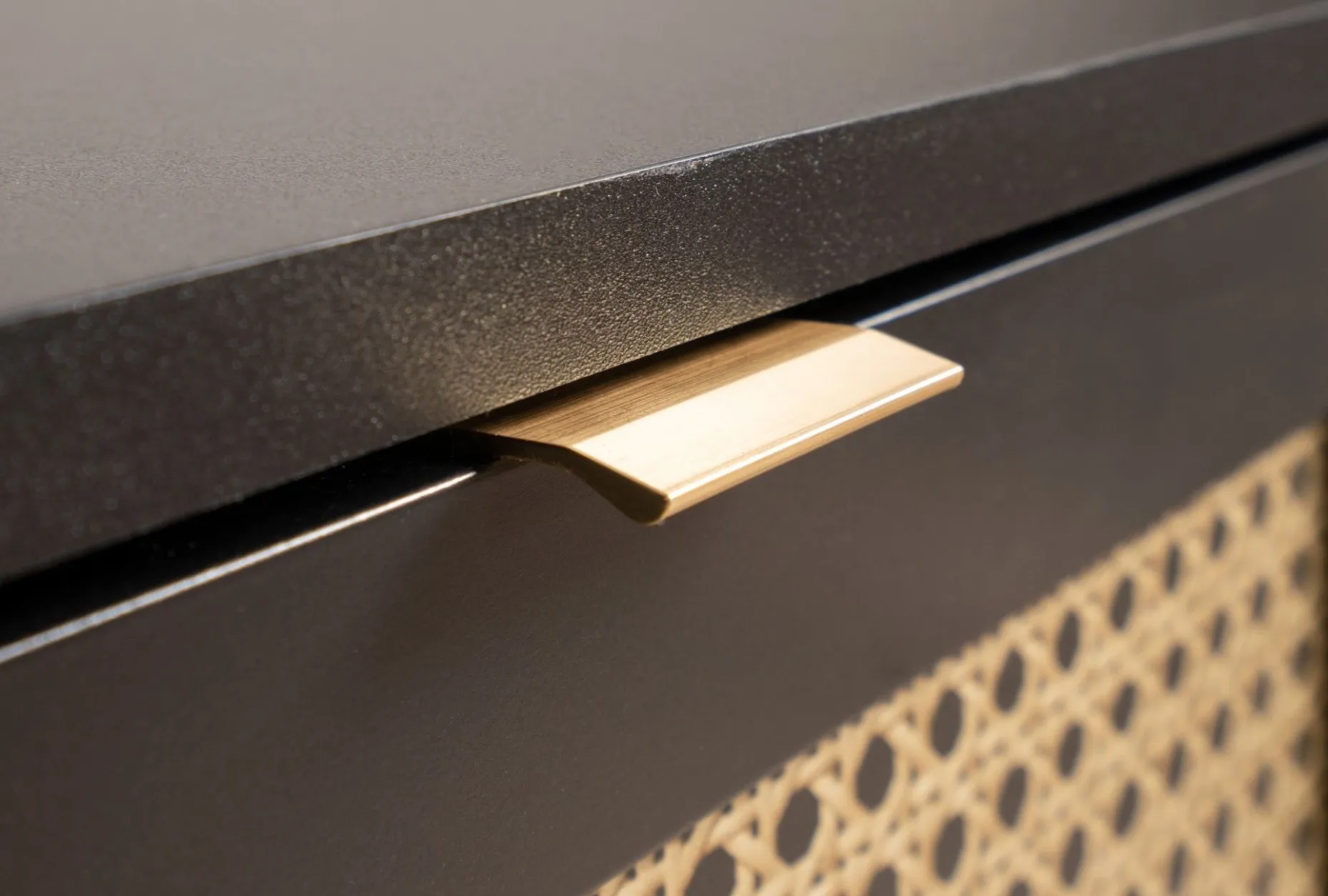 Sideboard Daka 150cm 3 Türen - schwarz/beige