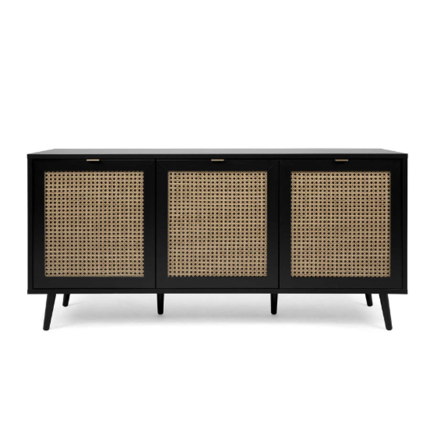 Sideboard Daka 150cm 3 Türen - schwarz/beige