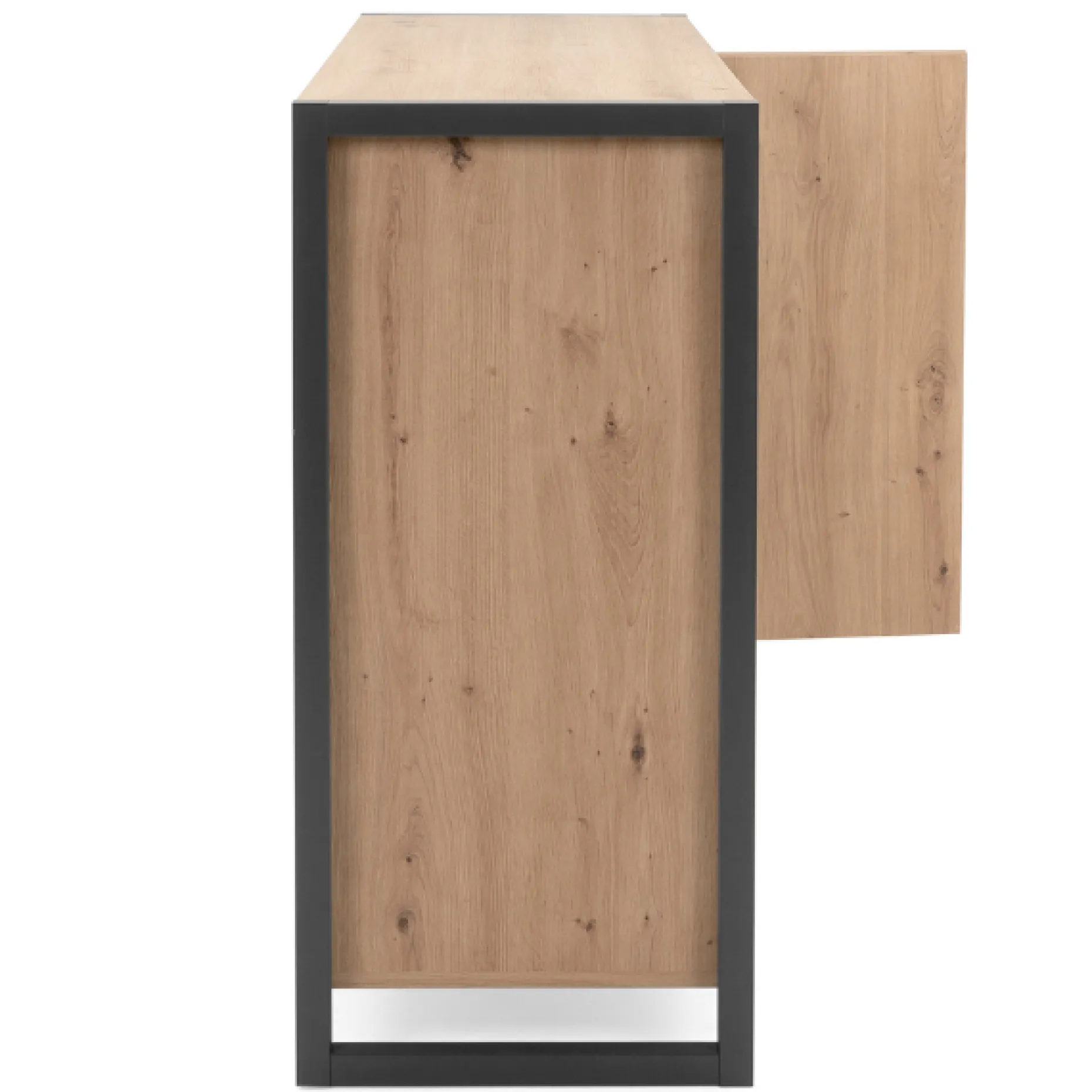 Sideboard Damon 120cm mit 2 Türen und 3 Schubladen - Eiche Dekor/anthrazit
