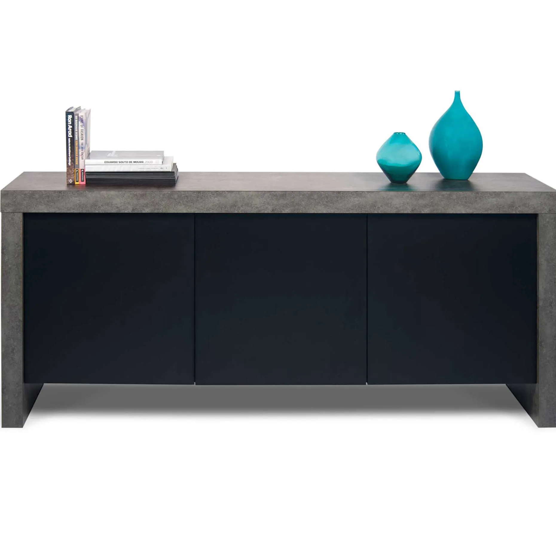 Sideboard Kobe 188cm - Beton/Schwarz