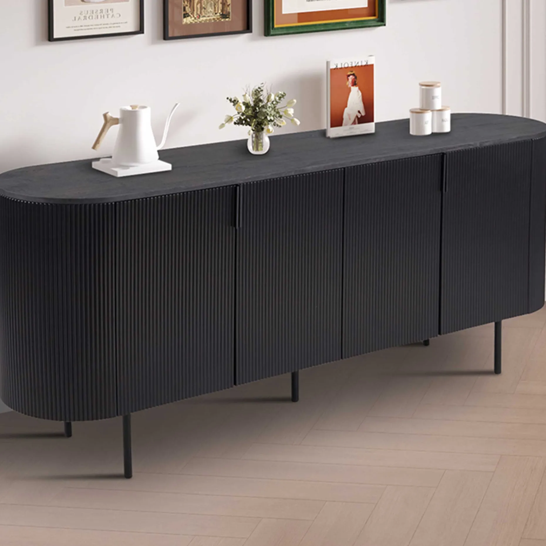 Sideboard Lagos | 200 x 45 x 80 cm | Dunkelbraun
