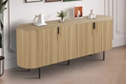 Sideboard Lagos - 200x45x80cm - 4 Türen - Eiche Dekor