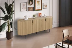 Sideboard Lagos - 200x45x80cm - 4 Türen - Eiche Dekor