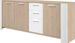 Sideboard London | 219,8 x 52 x 86,5 cm | Eiche/weiß