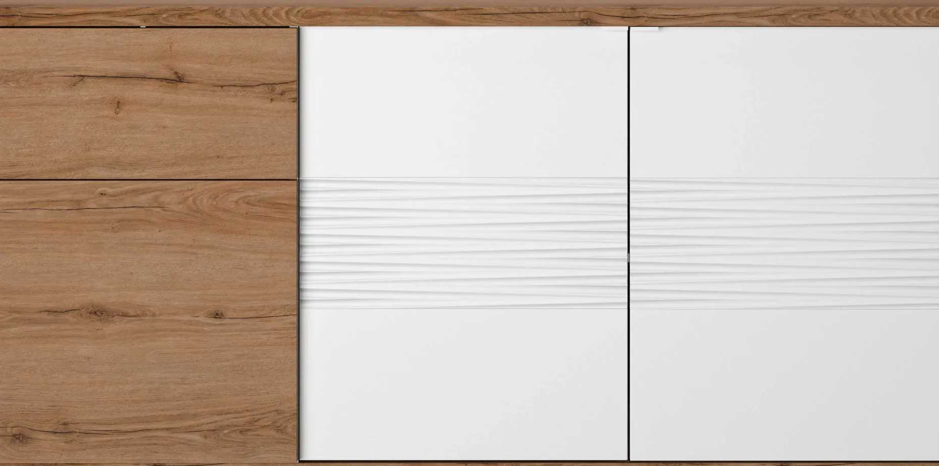 Sideboard Magda | 180 x 47 x 87 cm | Brown High Gloss White