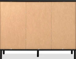 Sideboard Manet - 118x40x90cm - 2 Türen und 4 Schubladen - Schwarz/Eiche Dekor