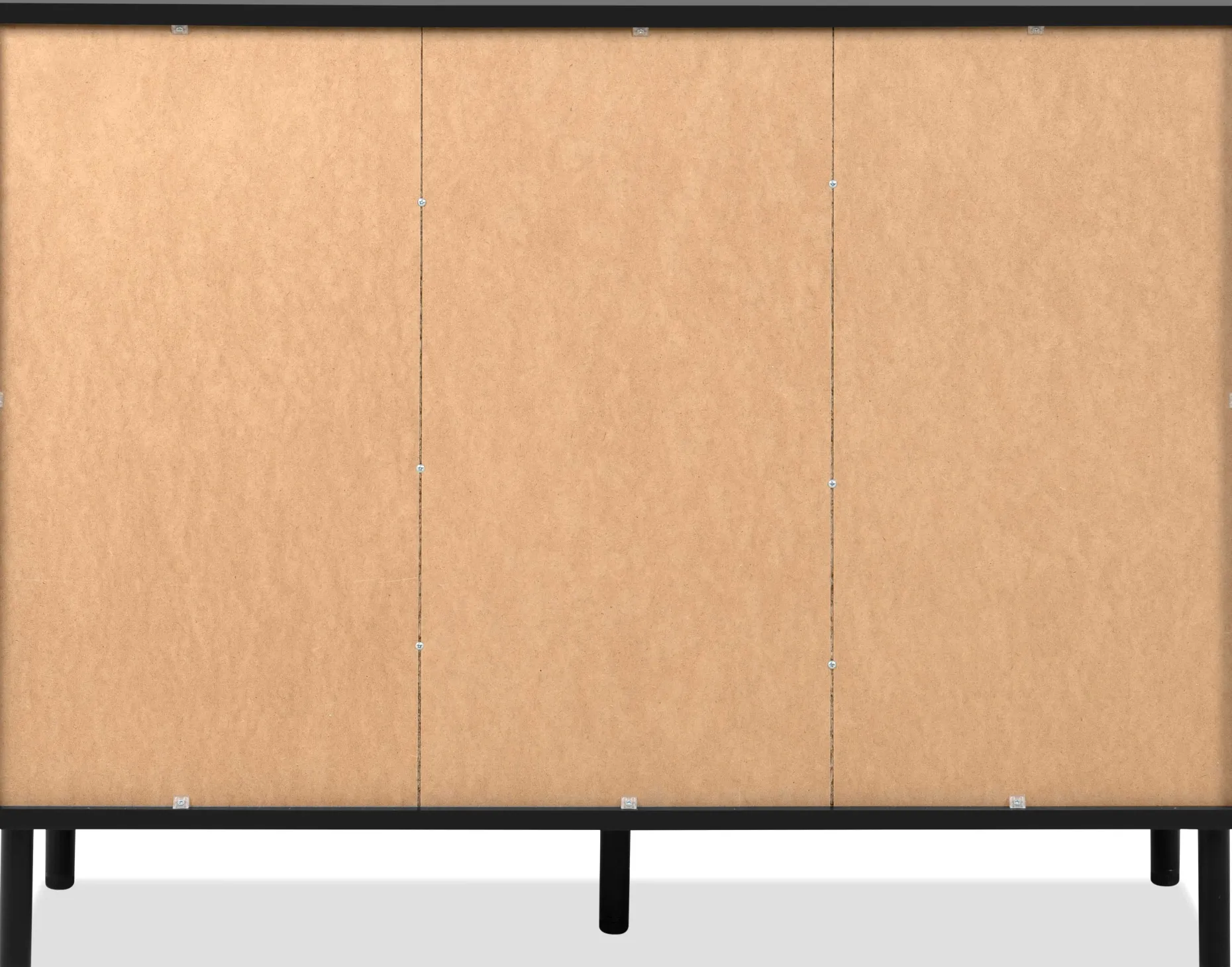 Sideboard Manet - 118x40x90cm - 2 Türen und 4 Schubladen - Schwarz/Eiche Dekor