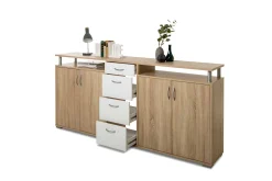 Sideboard Maximo 208cm - sonoma Eiche/weiß