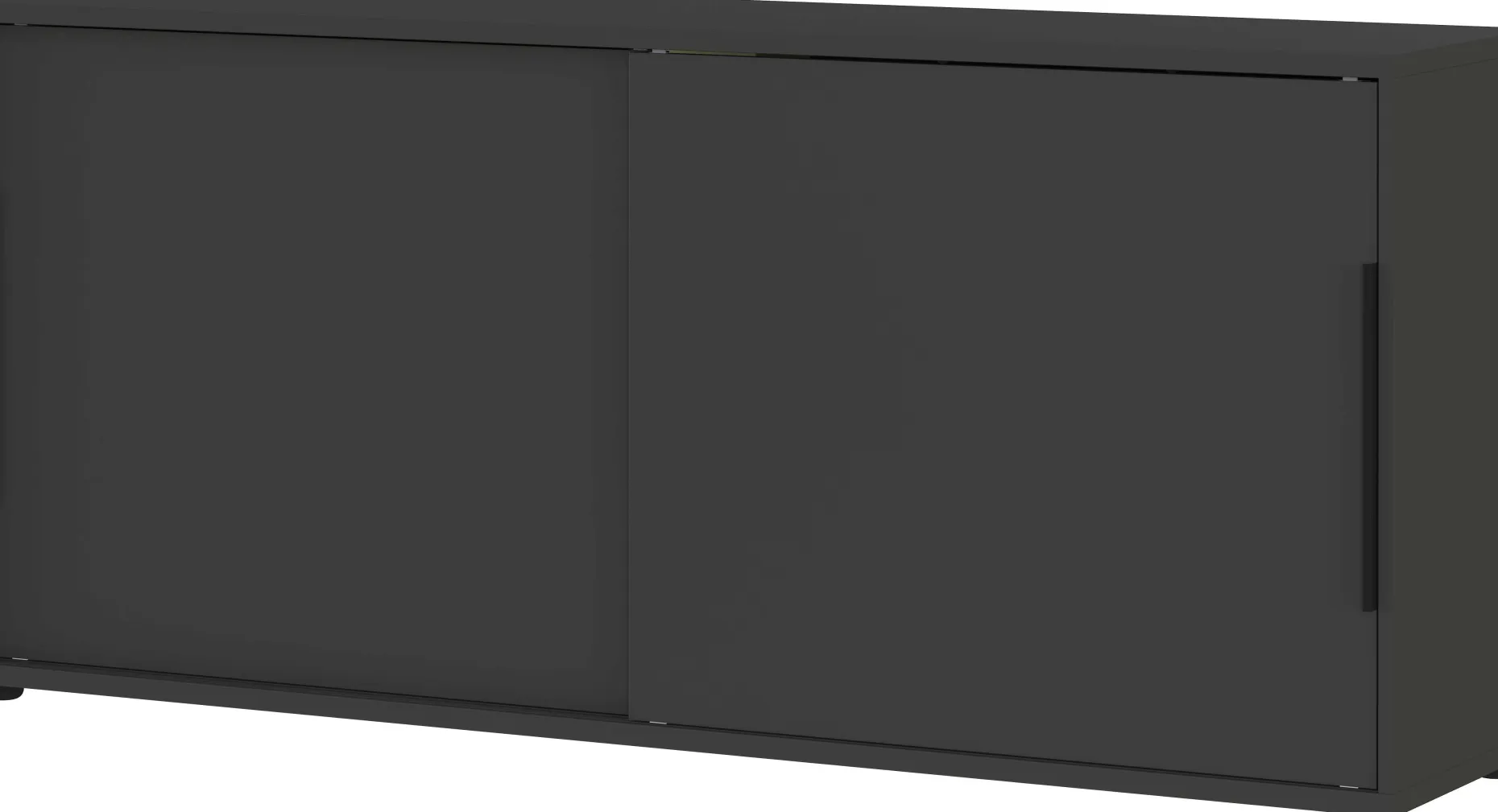 Sideboard mit Schiebetüren Tomori | 160 x 40 x 74 cm | Anthrazit