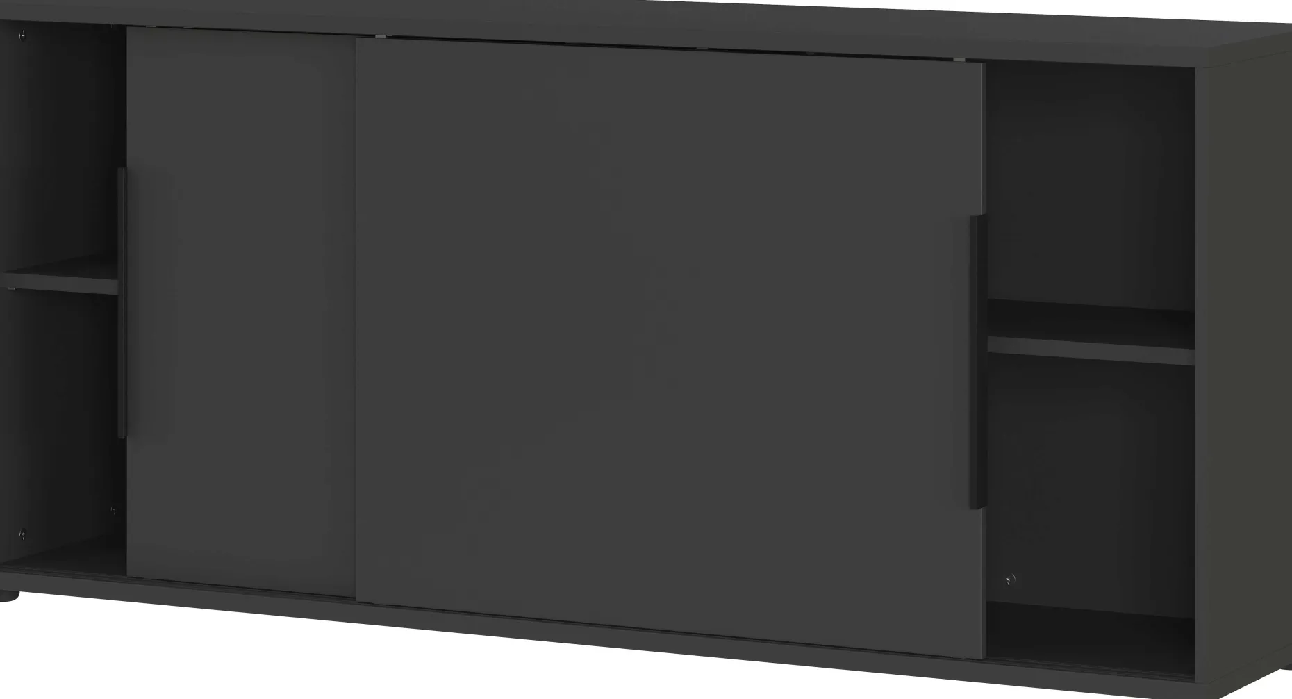 Sideboard mit Schiebetüren Tomori | 160 x 40 x 74 cm | Anthrazit