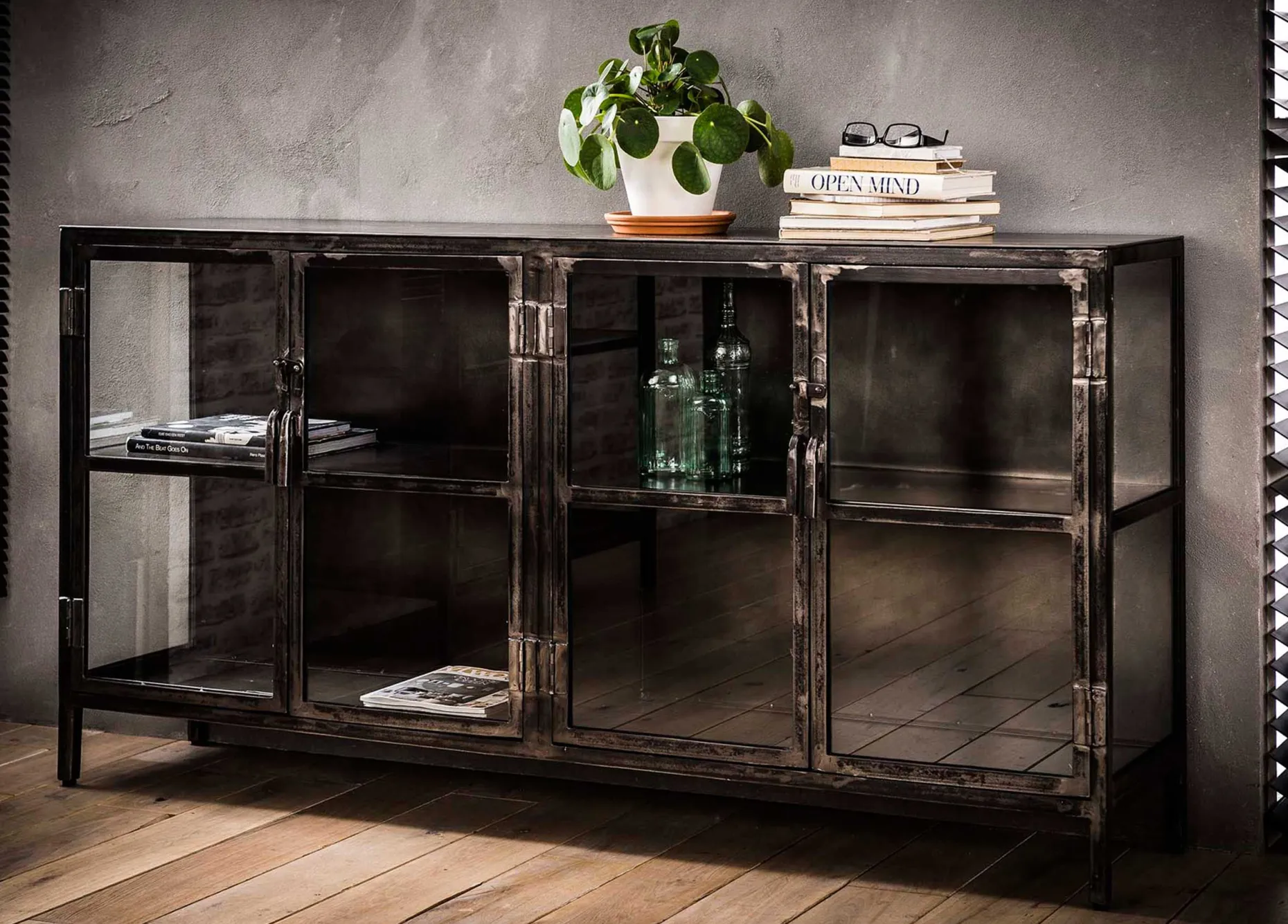 Sideboard Raft Metall 4 Türen